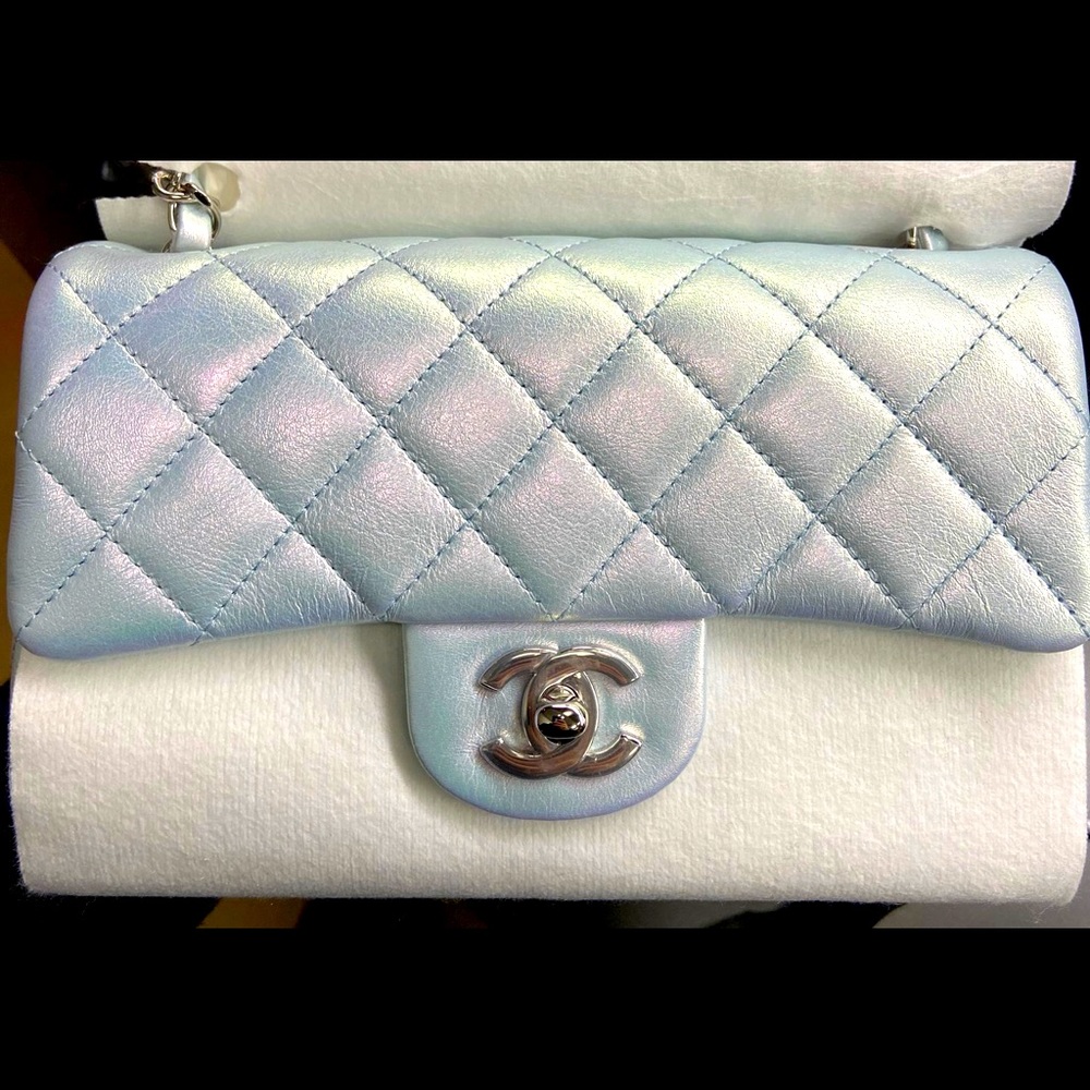 Chanel iridescent powder blue